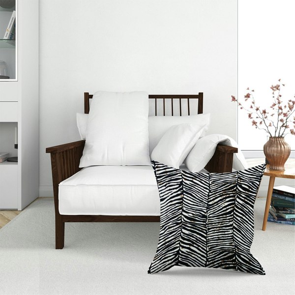 Warren Reed Zebra Pattern Floor Cushion