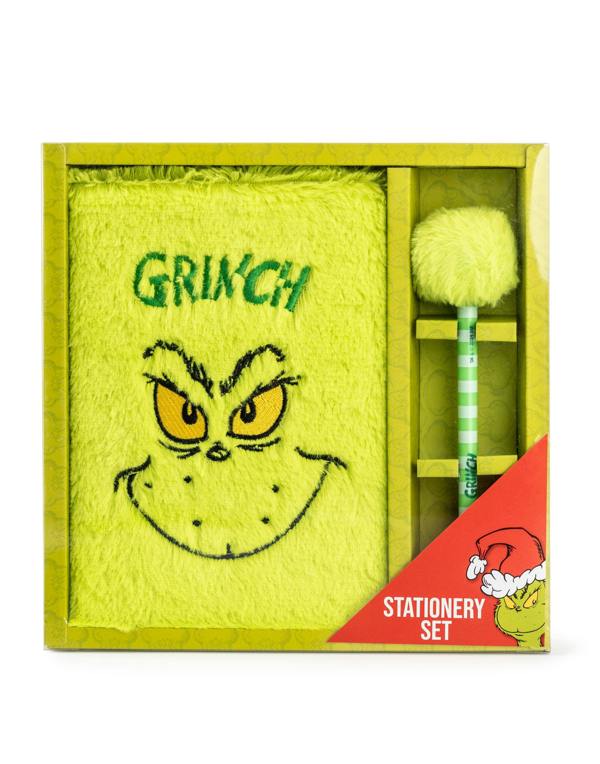 The Grinch Unisex Green Character Face Stationery Set (One Size)