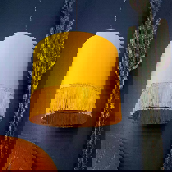 sunset yellow velvet lampshade