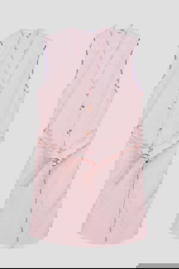 ENORSIA Womens Sleeveless Belted Coat