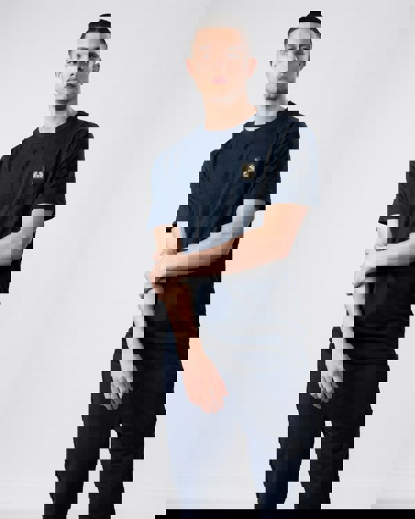 Belstaff Short Sleeved Mens Logo Patch T-Shirt - Dark Ink