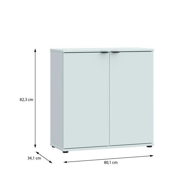 Furniture To Go Ganymede 2 Door Cupboard in Light Grey