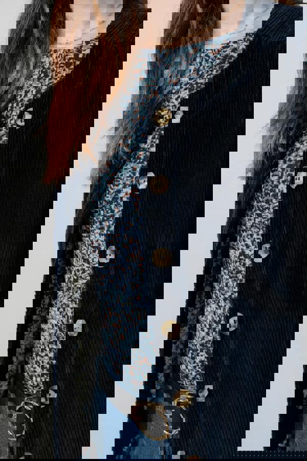 Lily & Me Dusk Stretch Cotton Jumbo Cord Gilet Navy