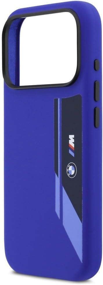 BMW M Series Silicone Vertical Logo Case with MagSafe for iPhone 17 Pro 6.3" Blue - BMHMP17L25SDBSV