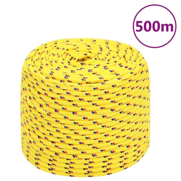Berkfield Boat Rope Yellow 8 mm 500 m Polypropylene