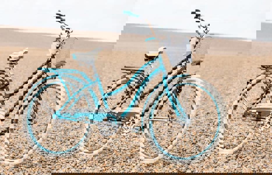 Huffy Deluxe Cruiser Unisex Bicycle, 26" Wheel - Satin Teal/White