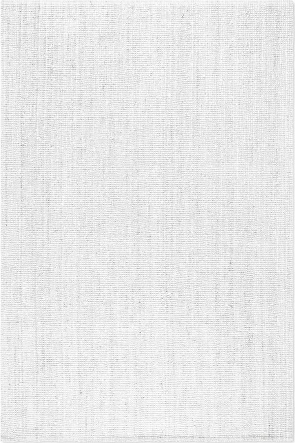 Boucle Jute Jaipur Rug White, textured design, easy care, durable lasting.