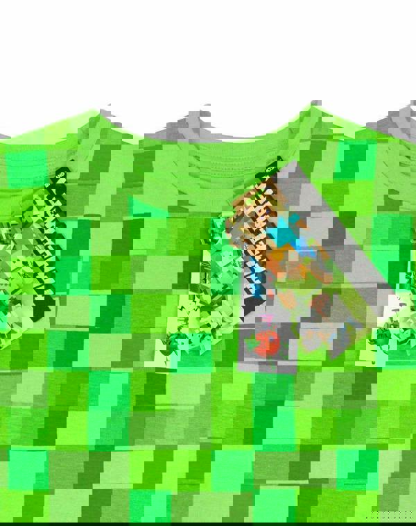 Minecraft Boys Green Creeper Short Sleeved T-Shirt