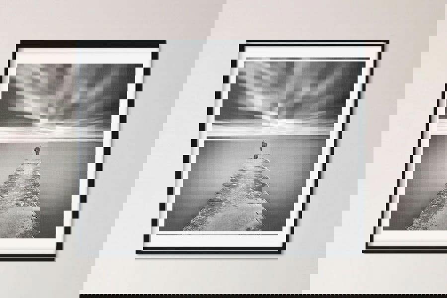 black and white solitude photographic print