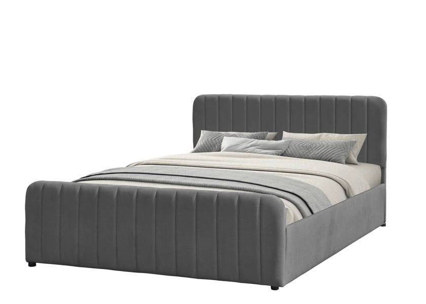 Comfy Living Gas Lift Ottoman Bed in Brushed Velvet – Black, Light Grey, Dark Grey – Available in 3ft, 4ft6, and 5ft Sizes