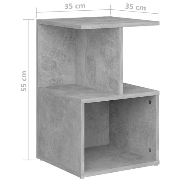Berkfield Bedside Cabinets 2 pcs Concrete Grey 35x35x55 cm Engineered Wood