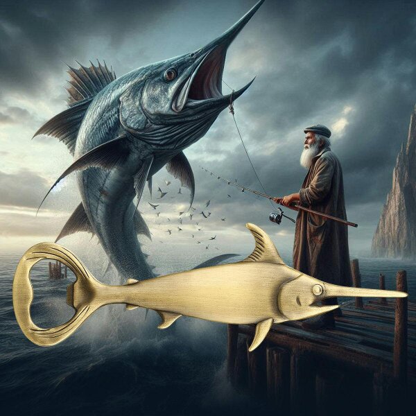 Swordfish Bottle Opener – Metal Beer Opener for Home Bars