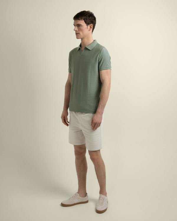 Larsson & Co Arne - Stripe Textured Polo Shirt