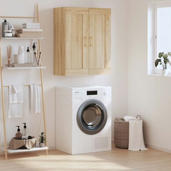 Berkfield Wall Mounted Cabinet Sonoma Oak 69.5x34x90 cm Engineered Wood