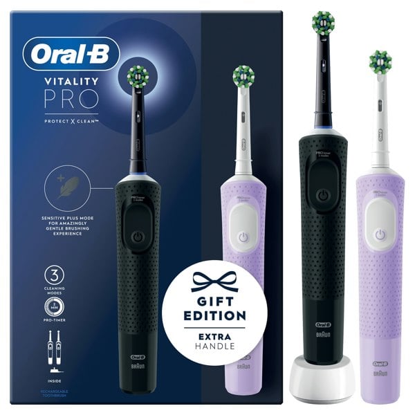 Oral-B Vitality Pro Electric Toothbrushes - Black & Blue