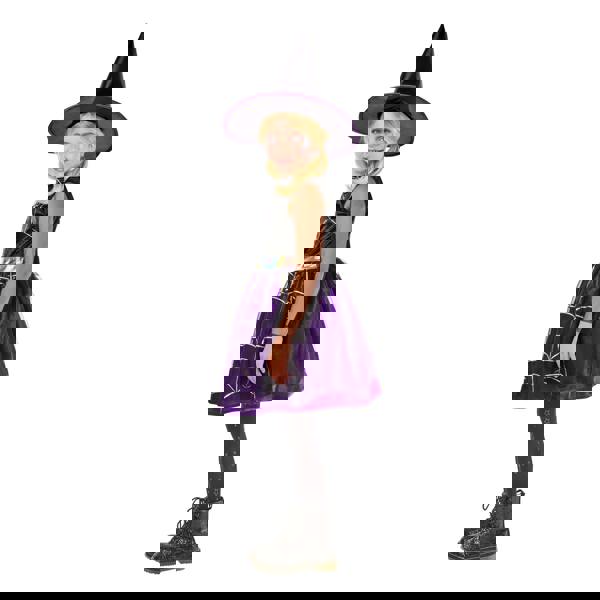 Bristol Novelty Girls Cobweb Witch Costume - Black/Purple - 