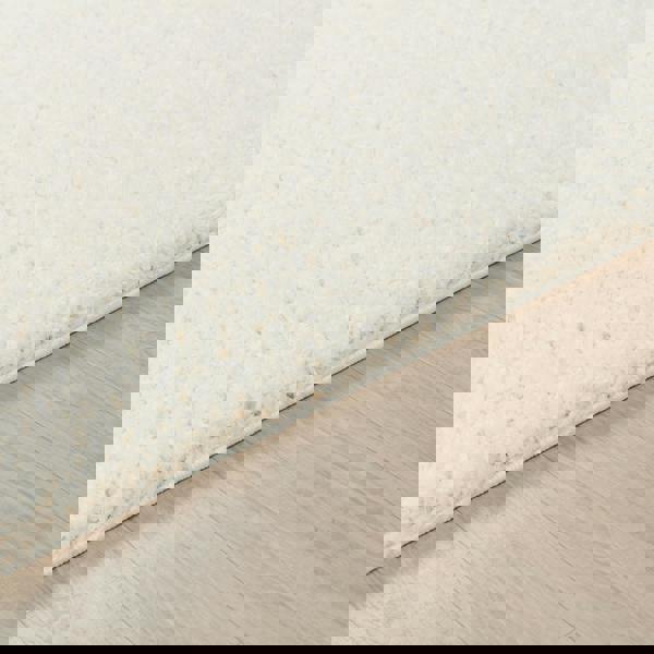 Livabliss Moda Shag-Solid Color Cream Plush Soft Pile Rug