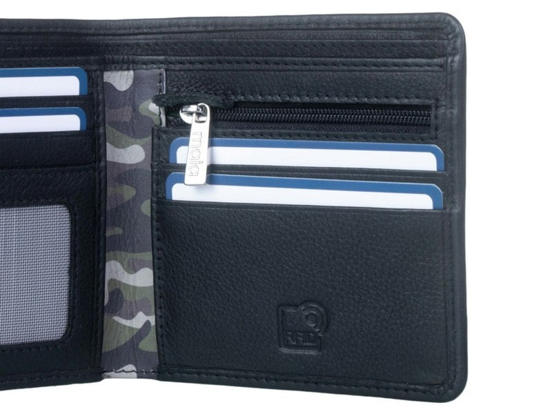 Mala Leather Spitfire Plane Bifold RFID Leather Wallet