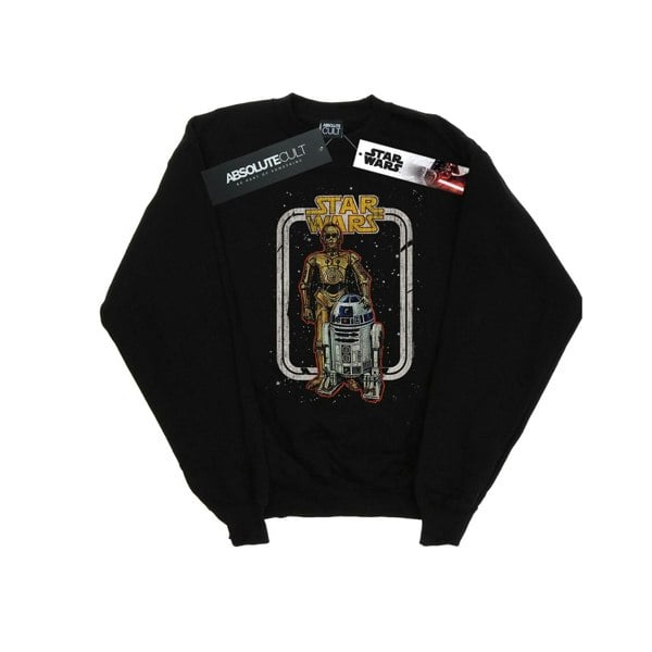 Star Wars Boys R2-D2 And C-3PO Vintage Sweatshirt - Black