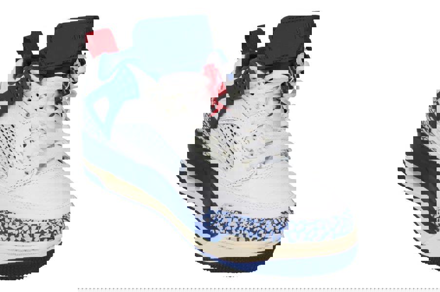 Nike Air Jordan Spizike Low Mens Basketball Trainers Im2176  133 - Sail Storm Blue Varsity Red 133 - Photo 3