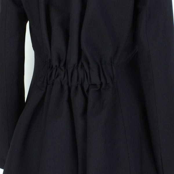 Ellery black wool gathered back single breasted jacket blazer