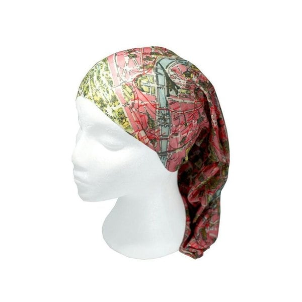 Paris Vintage Map Multifunctional Scarf RUFFNEK® Pink