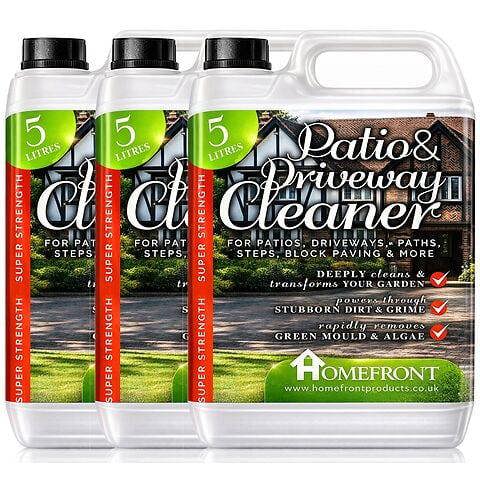 Homefront Patio and Driveway Cleaner - Deeply Cleans to Remove Dirt, Grime and Stains - Easy to Use Fluid (15 Litres)