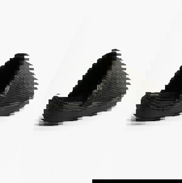 Totes Isotoner SQUARE PATTERNED SMART MULE Mens Mule Slippers Black