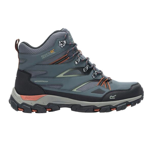 Regatta Mens Holcombe III Walking Boots - Dark Storm/Brick - 