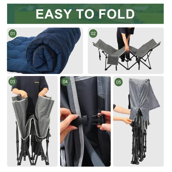 Leaper Portable Folding Bed with Mattress for Camping