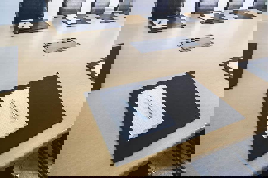 Durable Genuine Leather Non-Slip Desk Mat PC Keyboard Pad | 42x30 cm | Black