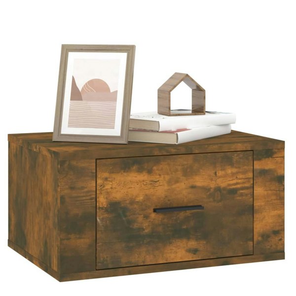 Berkfield Wall-mounted Bedside Cabinets 2 pcs Smoked Oak 50x36x25 cm