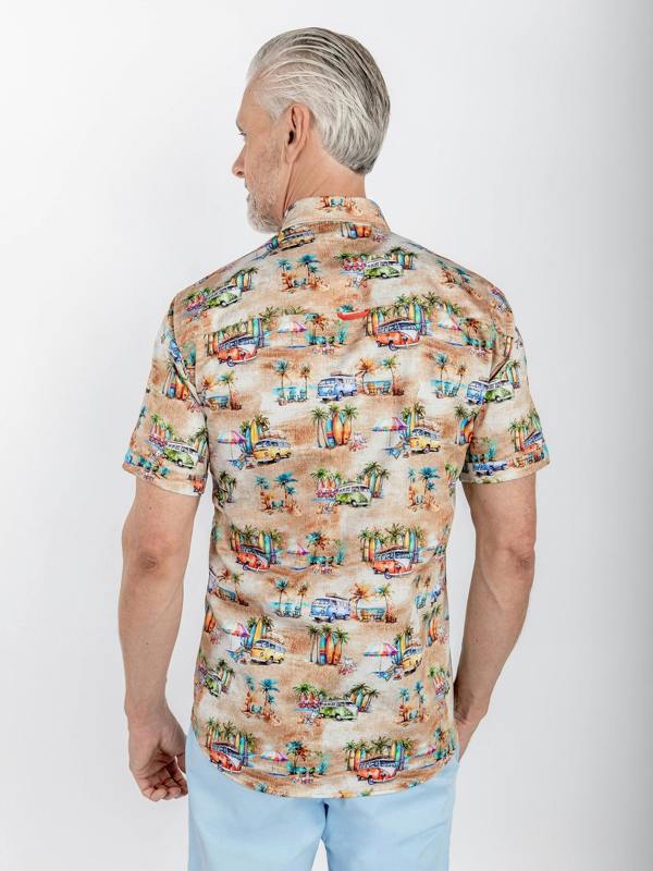 COSTAL CAMPER CRUISER PRINT SHORT SLEEVE SHIRT - Claudio Lugli Shirts