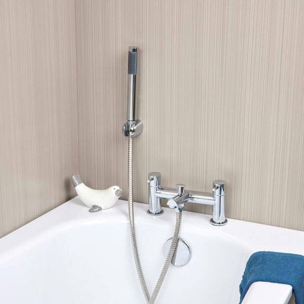 Flode Runn | Bath Shower Mixer | Including Handset and Holder | Chrome