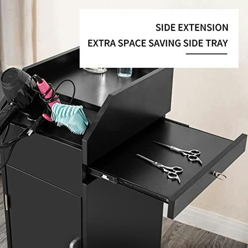HYGRAD BUILT TO SURVIVE Lockable Wooden Salon & Barber Cart on Wheels | HYGRAD®