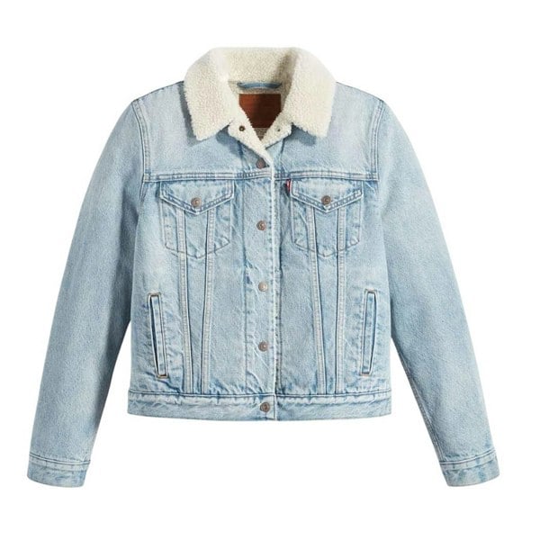 Levis Womens/Ladies Original Sherpa Trucker Jacket - Light Blue