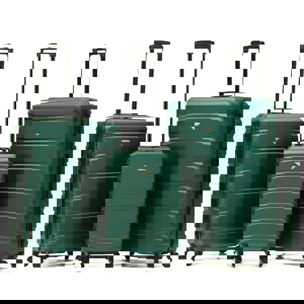 Flight Knight Set of 3 Hard Shell Suitcase Cabin & Check in Cases with TSA Lock