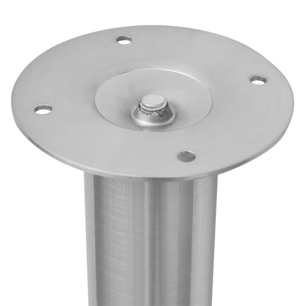 Berkfield 2 Telescopic Table Legs Brushed Nickel 710 mm-1100 mm