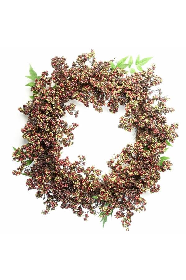 Dyzi 55cm Grand Black and Red Berry Wreath