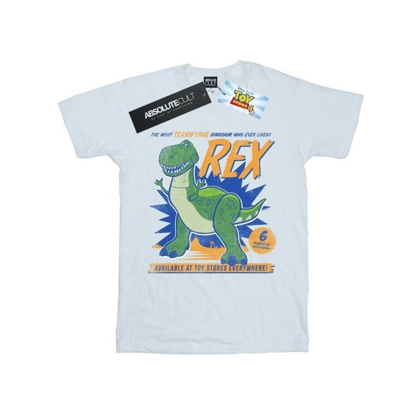 Disney Mens Toy Story 4 Rex Terrifying Dinosaur T-Shirt - White