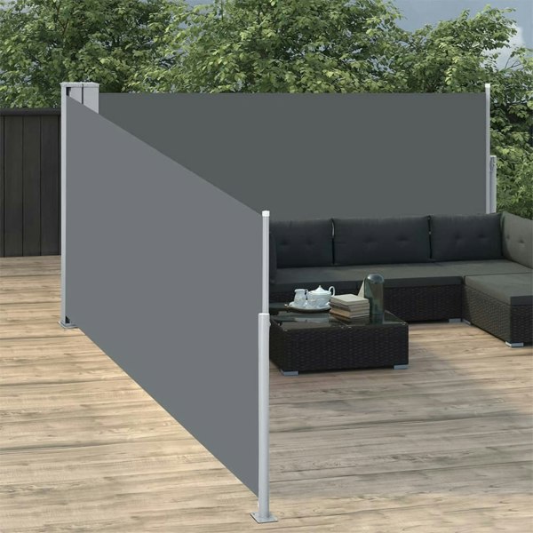 Berkfield Retractable Side Awning Anthracite 100x1000 cm