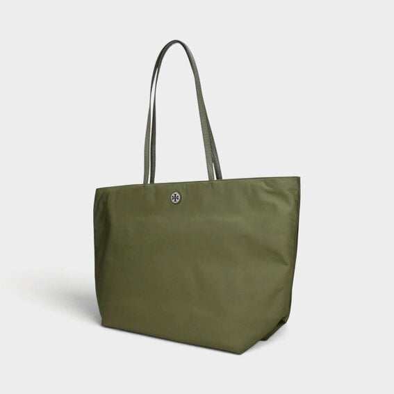 Tory Burch Nylon Tote Bag Khaki Green