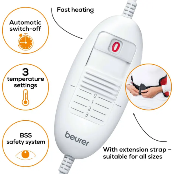 Beurer HK55 EasyFix Heat Pad with Turbo