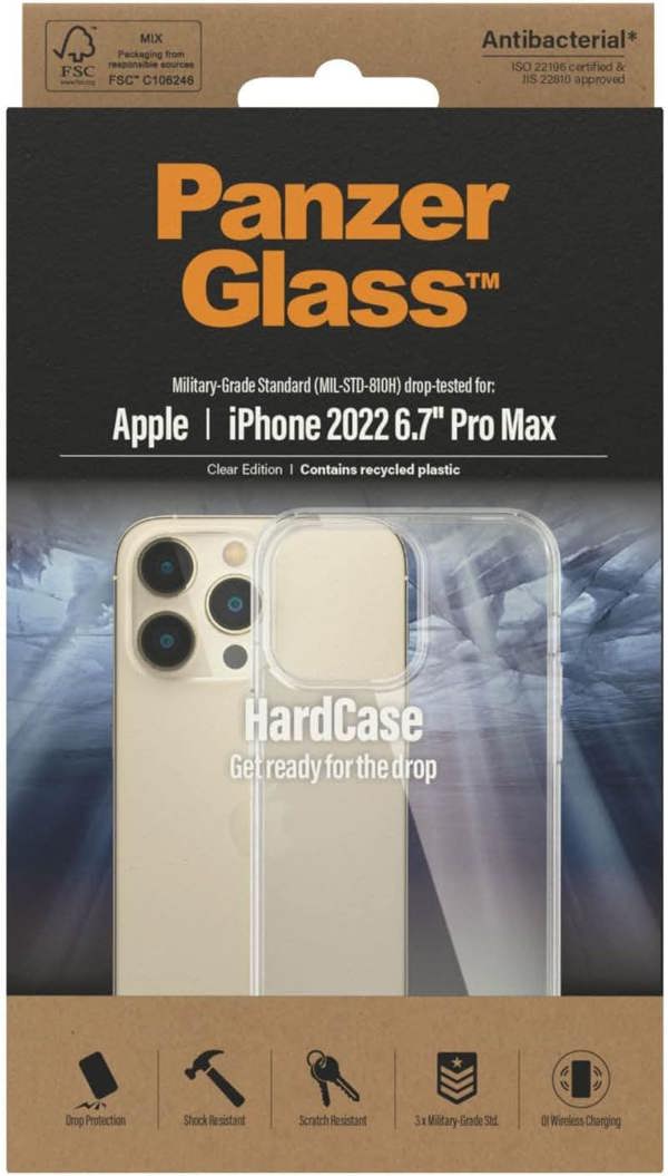 PanzerGlass Panzer Glass Military Grade Standard Hard Case for iphone 14 Pro Max 6.7" Clear - 0404
