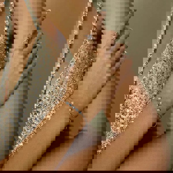 Ania Haie Miss Dainty Sterling Silver Pave Multi Bead Bracelet B065-04H