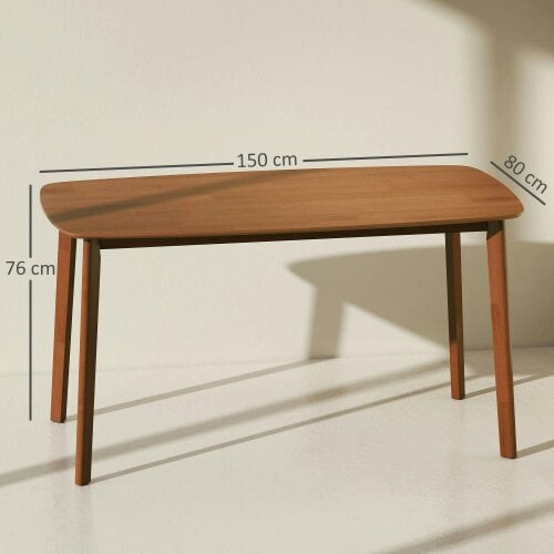 Wyld Haus Graspette Solid Wood Light Brown Rectangular Dining Table