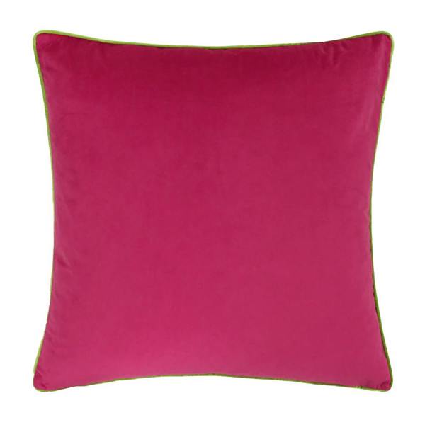 Furn Meridian Velvet Cushion Cover - Hot Pink/Lime - 