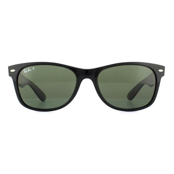 Ray-Ban Sunglasses New Wayfarer 2132 901/58 Black Green G-15 Polarized 55mm