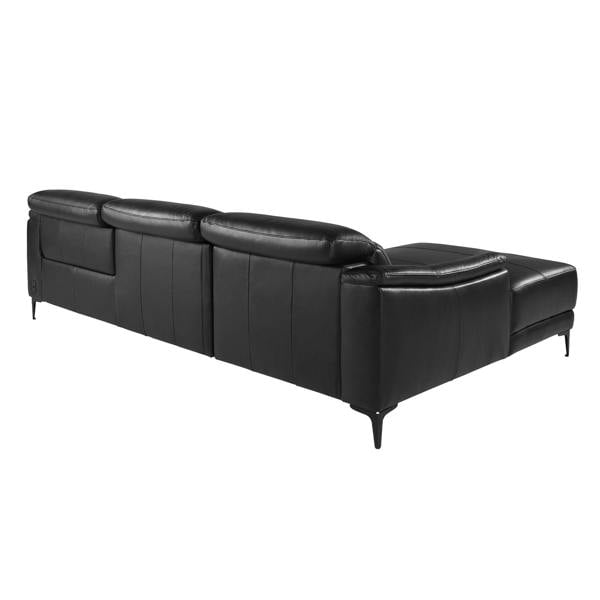 Angel Cerdá Relax corner sofa in black leather 6205/6206