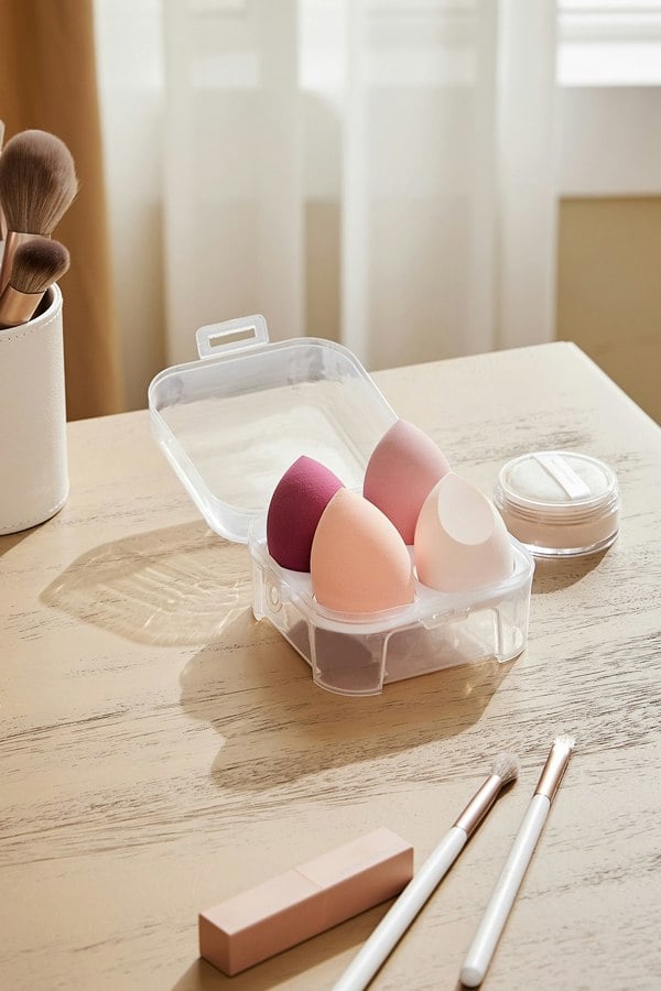 Living and Home 4 Pack Beauty Blender Foundation Sponges Set High Density Makeup Sponge